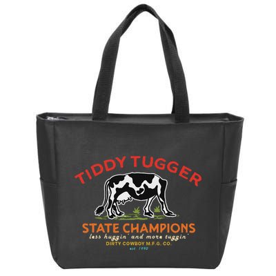 Tugger Tiddy State Champions Funny Design Zip Tote Bag