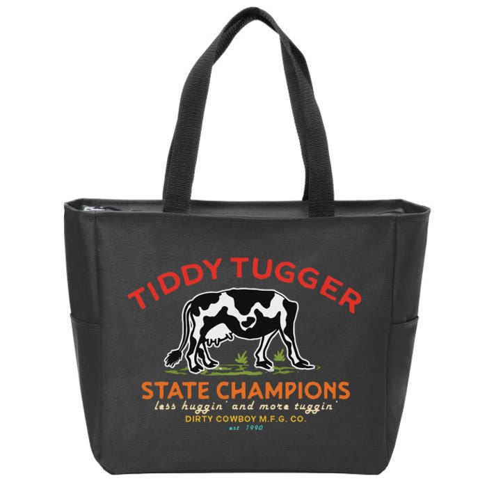 Tugger Tiddy State Champions Funny Design Zip Tote Bag