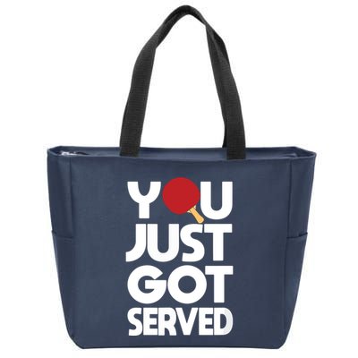 Table Tennis Shirts For Men Butterfly Ping Pong Tee Zip Tote Bag
