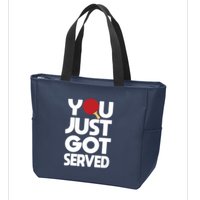 Table Tennis Shirts For Men Butterfly Ping Pong Tee Zip Tote Bag