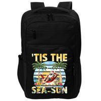 Tis The Sea Sun Christmas In July Santa Beach Summer Impact Tech Backpack