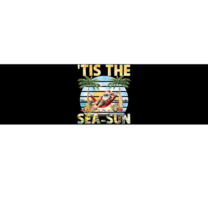 Tis The Sea Sun Christmas In July Santa Beach Summer Bumper Sticker