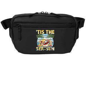 Tis The Sea Sun Christmas In July Santa Beach Summer Crossbody Pack