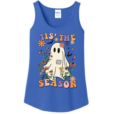 Tis' The Season Retro Halloween Party Funny Ghost Pumpkin Great Gift Ladies Essential Tank