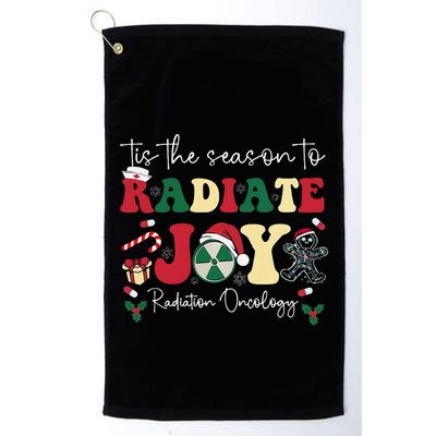 Tis The Season To Radiate Joy Radiation Oncology Christmas Golf Towel