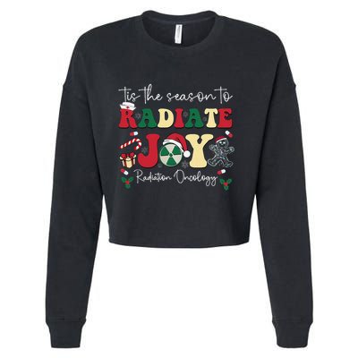 Tis The Season To Radiate Joy Radiation Oncology Christmas Cropped Pullover Crew