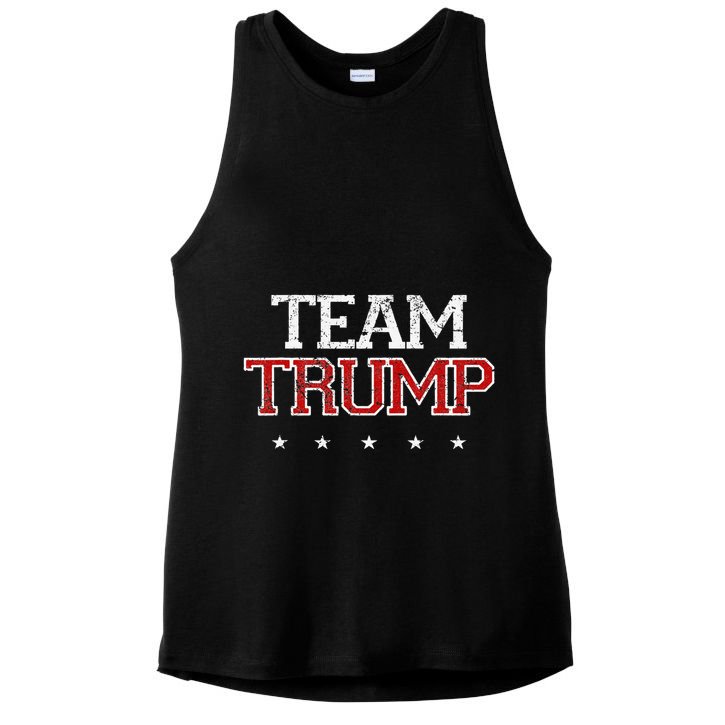 Team Trump Shirts Maga Trump Support Republican Ladies PosiCharge Tri-Blend Wicking Tank