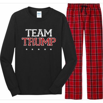 Team Trump Shirts Maga Trump Support Republican Long Sleeve Pajama Set