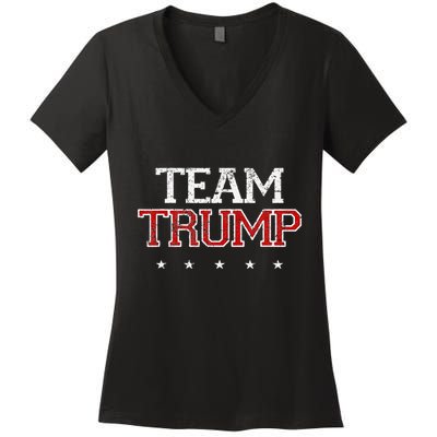 Team Trump Shirts Maga Trump Support Republican Women's V-Neck T-Shirt