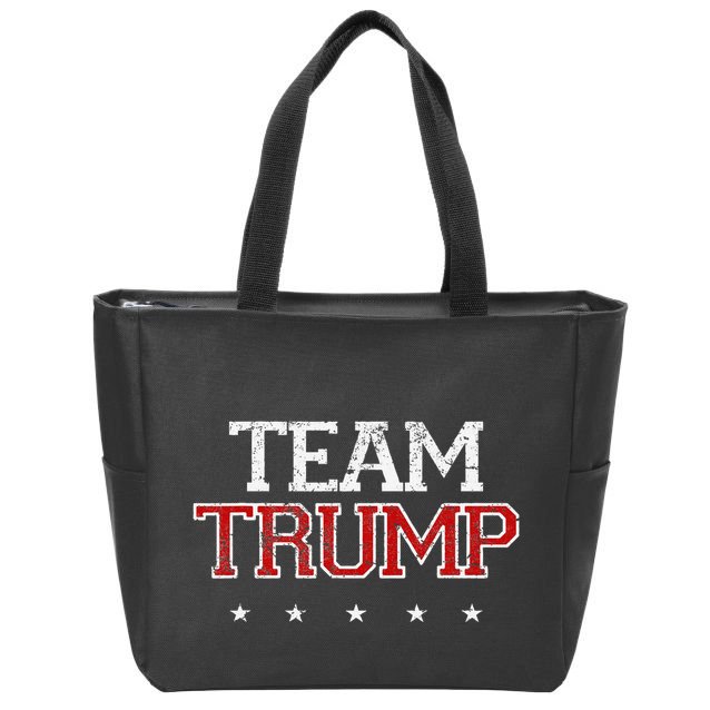 Team Trump Shirts Maga Trump Support Republican Zip Tote Bag