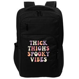 Thick Thighs Spooky Vibes Retro Halloween Cool Gift Impact Tech Backpack