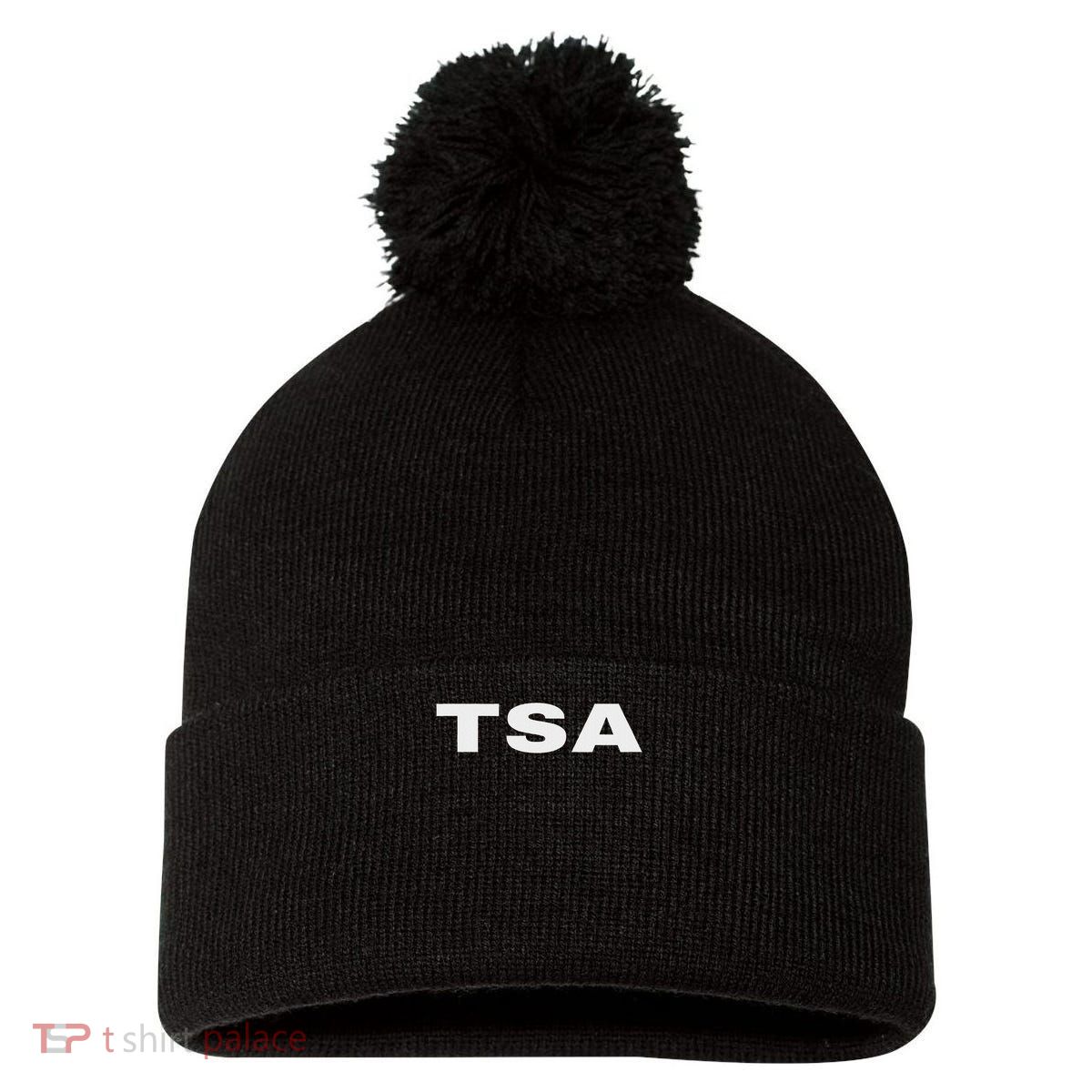 Tsa Transportation Security Administration Officer On Duty Pom Pom 12in Knit Beanie