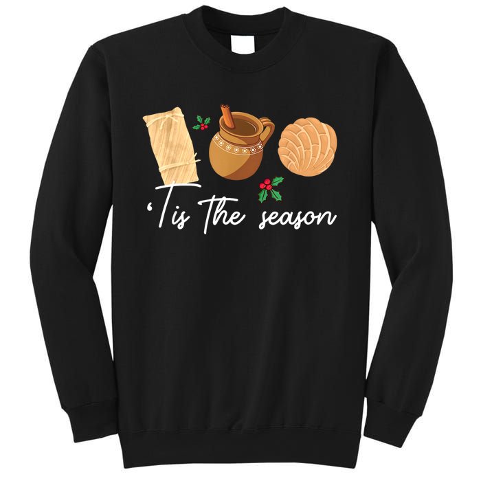 Tis The Season Christmas Mexican Concha Tamale Cafe De Olla Sweatshirt