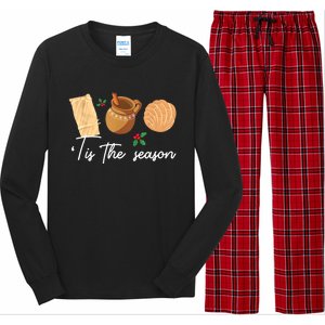 Tis The Season Christmas Mexican Concha Tamale Cafe De Olla Long Sleeve Pajama Set