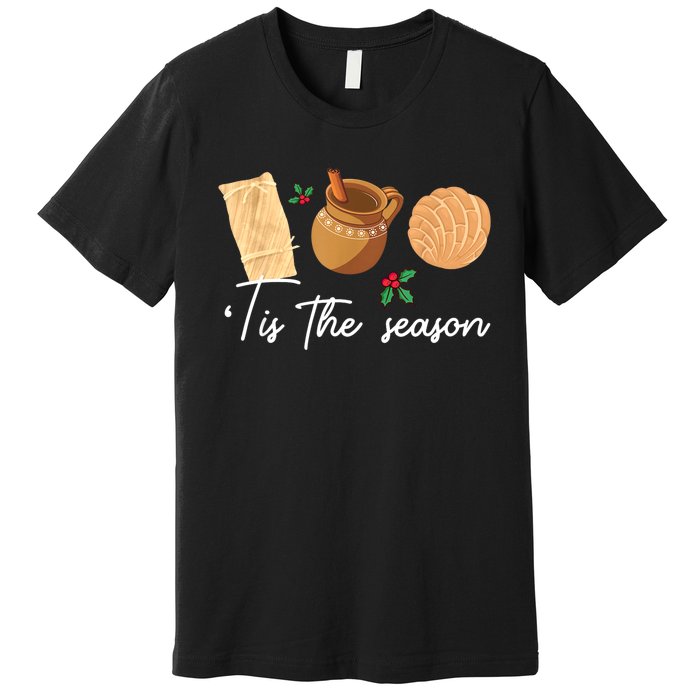 Tis The Season Christmas Mexican Concha Tamale Cafe De Olla Premium T-Shirt