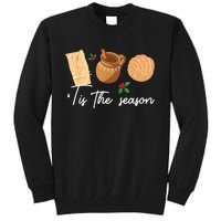 Tis The Season Christmas Mexican Concha Tamale Cafe De Olla Tall Sweatshirt