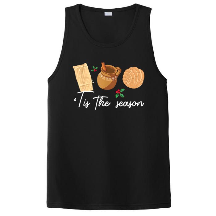 Tis The Season Christmas Mexican Concha Tamale Cafe De Olla PosiCharge Competitor Tank