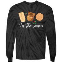 Tis The Season Christmas Mexican Concha Tamale Cafe De Olla Tie-Dye Long Sleeve Shirt