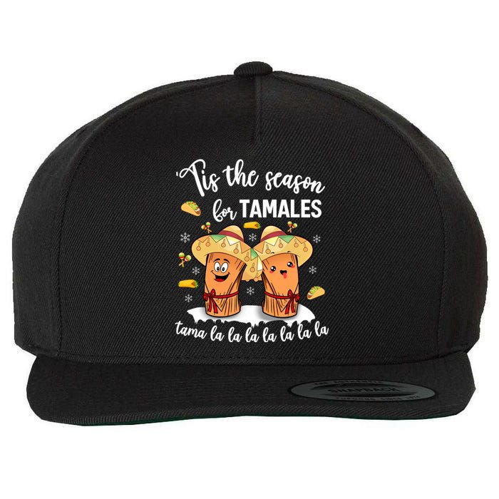 Tis The Season For Tamales Mexican Christmas Wool Snapback Cap