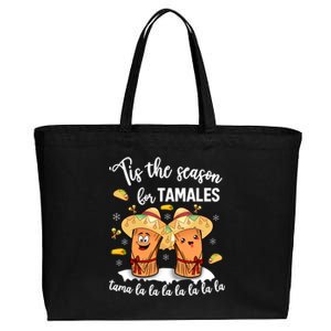 Tis The Season For Tamales Mexican Christmas Cotton Canvas Jumbo Tote