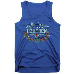 Tis The Season To Be A Heathen Pagan Christmas Winter Pjs Gift Tank Top