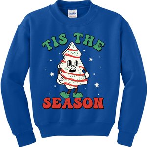 Tis The Season Tree Xmas Retro Christmas Family Kids Sweatshirt