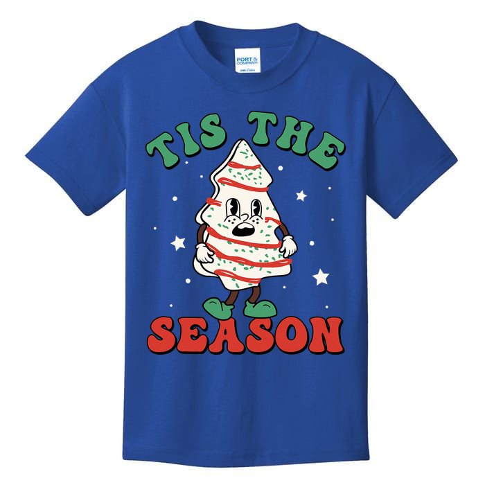 Tis The Season Tree Xmas Retro Christmas Family Kids T-Shirt