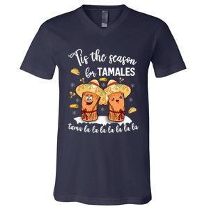 Tis The Season For Tamales Mexican Christmas V-Neck T-Shirt