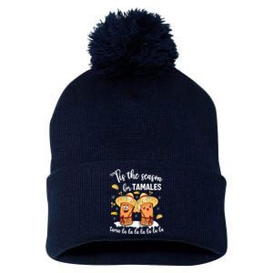 Tis The Season For Tamales Mexican Christmas Pom Pom 12in Knit Beanie