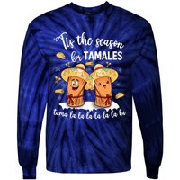 Tis The Season For Tamales Mexican Christmas Tie-Dye Long Sleeve Shirt