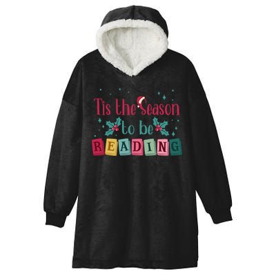 Tis The Season To Be Reding Christmas Reading Books Gift Hooded Wearable Blanket