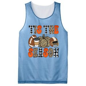 Tis The Season Pumpkin Leaf Latte Fall Thanksgiving Football Mesh Reversible Basketball Jersey Tank