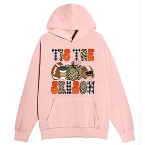 Tis The Season Pumpkin Leaf Latte Fall Thanksgiving Football Urban Pullover Hoodie