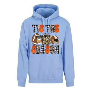 Tis The Season Pumpkin Leaf Latte Fall Thanksgiving Football Unisex Surf Hoodie