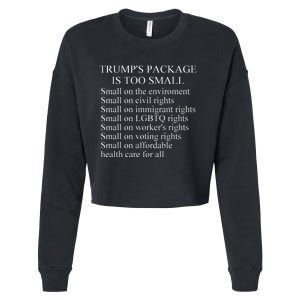 Trump Too Small Cropped Pullover Crew