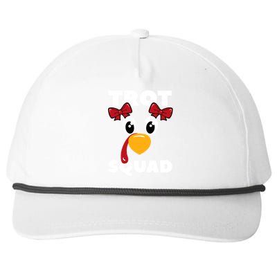 Turkey Trot Squad Thanksgiving Holiday Feast Harvest Gift Snapback Five-Panel Rope Hat