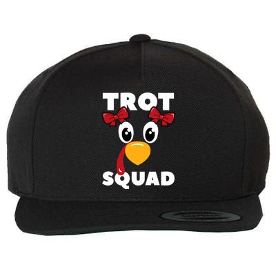 Turkey Trot Squad Thanksgiving Holiday Feast Harvest Gift Wool Snapback Cap