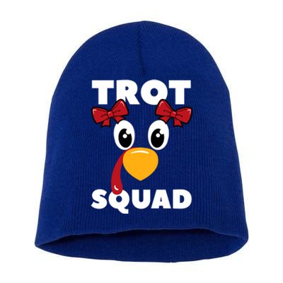 Turkey Trot Squad Thanksgiving Holiday Feast Harvest Gift Short Acrylic Beanie