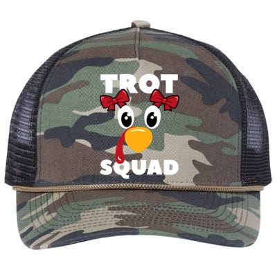 Turkey Trot Squad Thanksgiving Holiday Feast Harvest Gift Retro Rope Trucker Hat Cap