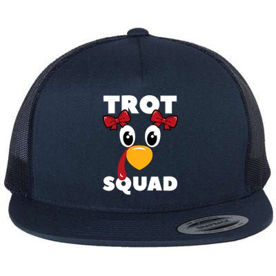 Turkey Trot Squad Thanksgiving Holiday Feast Harvest Gift Flat Bill Trucker Hat