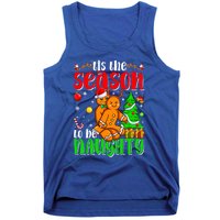 Tis The Season To Be Naughty Christmas Gingerbread Couple Funny Gift Tank Top