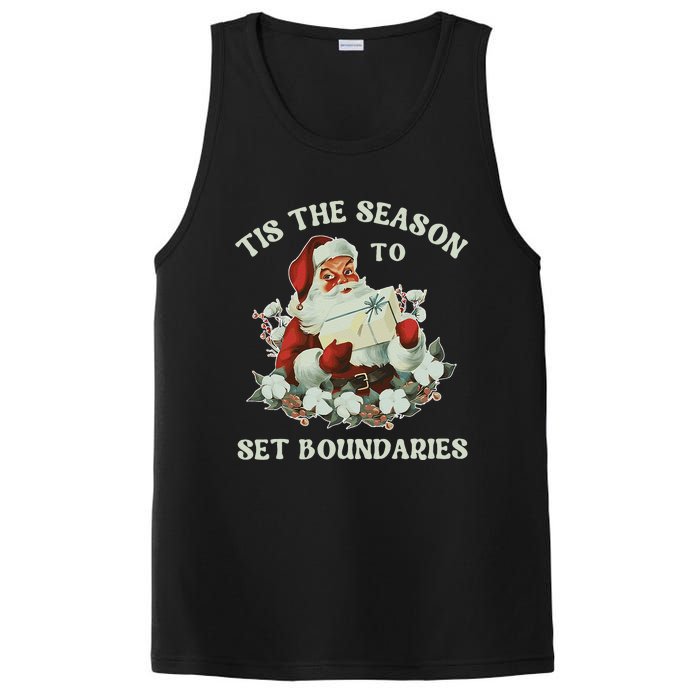 Tis The Season To Set Boundaries Mental Health Santa Quote PosiCharge Competitor Tank