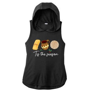 Tis The Season For Tamales Christmas Funny Mexican Ladies PosiCharge Tri-Blend Wicking Draft Hoodie Tank