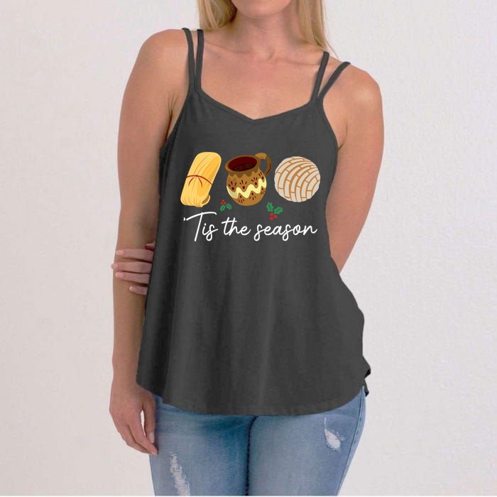 Tis The Season For Tamales Christmas Funny Mexican Women's Strappy Tank