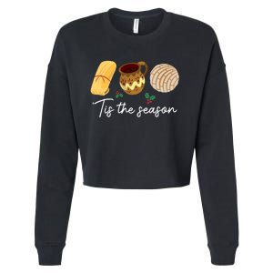 Tis The Season For Tamales Christmas Funny Mexican Cropped Pullover Crew