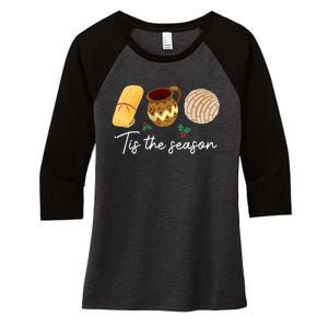 Tis The Season For Tamales Christmas Funny Mexican Women's Tri-Blend 3/4-Sleeve Raglan Shirt