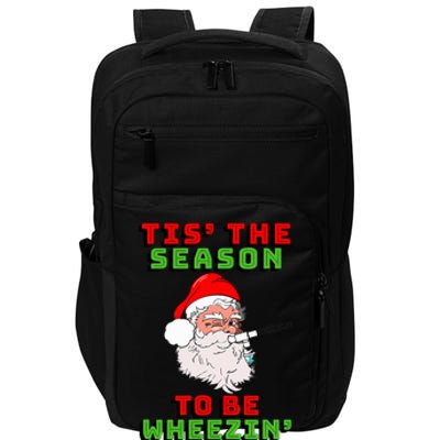 Tis The Season To Be Wheezin Respiratory Christmas Design Impact Tech Backpack