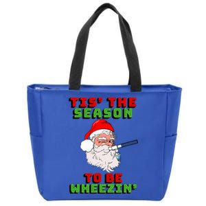 Tis The Season To Be Wheezin Respiratory Christmas Design Zip Tote Bag