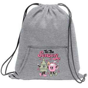 Tis The Season Christmas Jolly Cute Cozy Sweatshirt Cinch Pack Bag