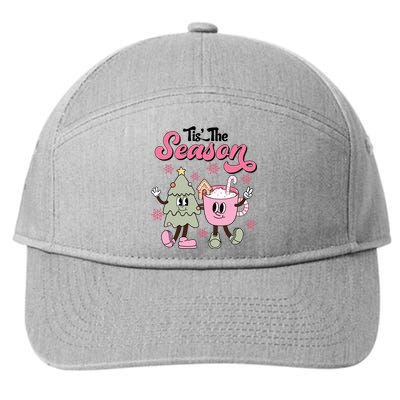 Tis The Season Christmas Jolly Cute Cozy 7-Panel Snapback Hat